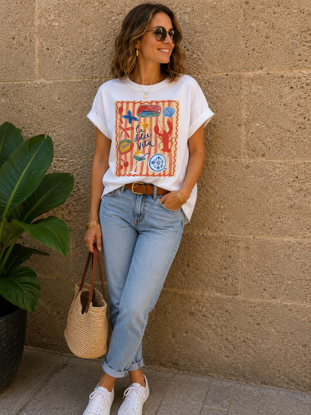 T-SHIRT LA DOLCE VITA – BLANC